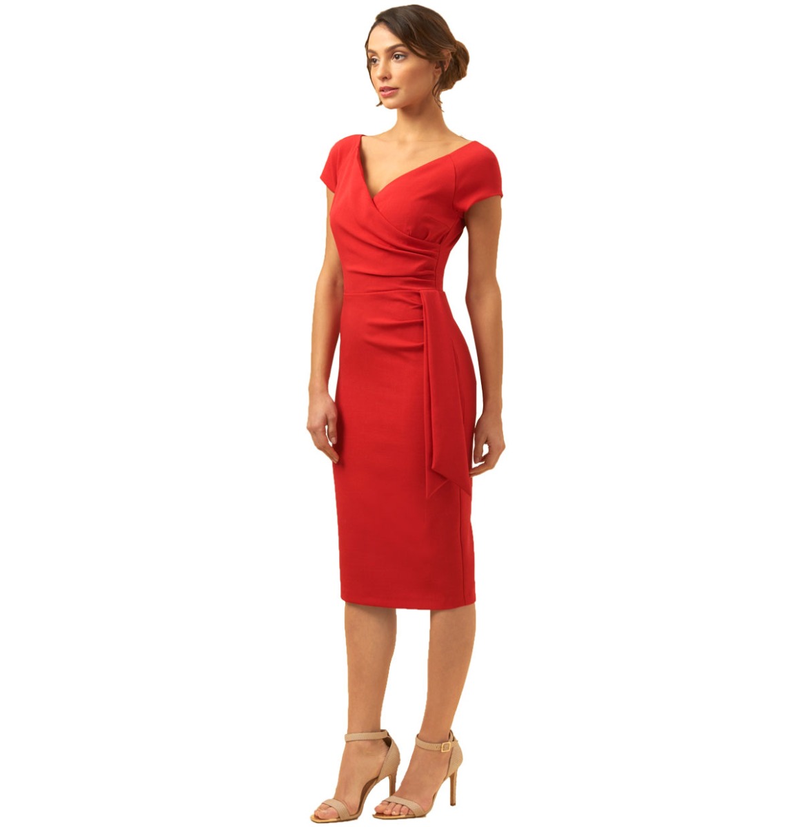 Hourglass Dress Red-34 (NL)/ 8 (UK) | 40% korting | The Pretty Dress Company