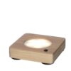 Houten plateau met led oplaadbaar 9x9 cm | Ideas 4 Seasons