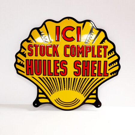 Huiles Shell Emaille Bord - 50 x 45cm | Fiftiesstore