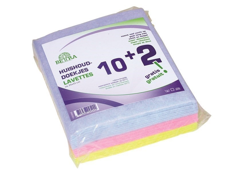 Huishouddoekjes viscose set à 12 | Luva