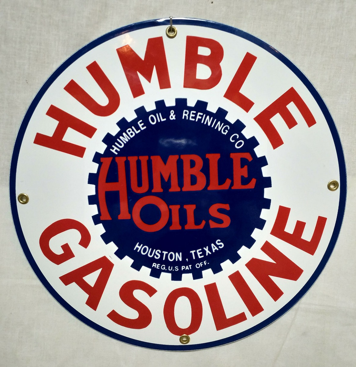 Humble Gasoline Emaille Bord | Fiftiesstore