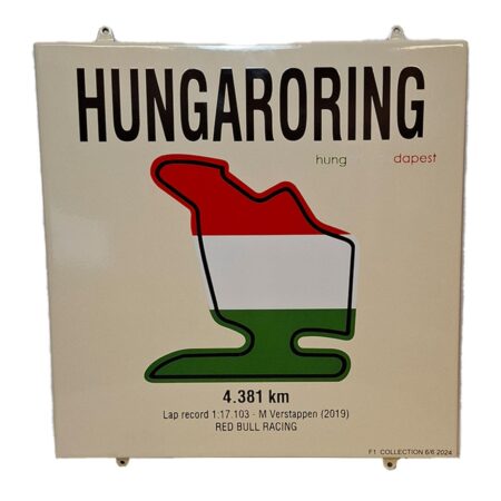 Hungaroring Circuit Emaille Bord - 50 x 50cm | Fiftiesstore
