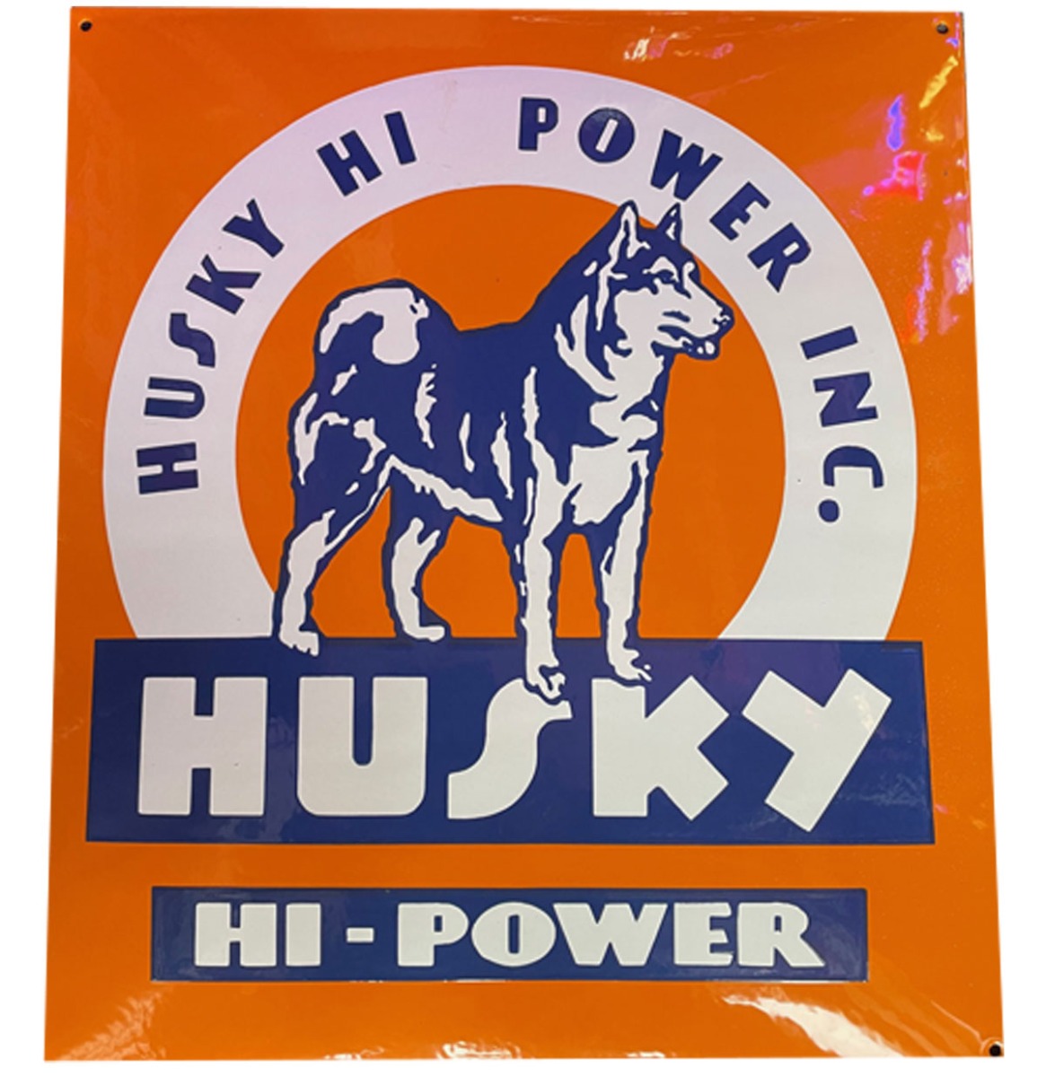 Husky Hi Power Inc. Emaille Bord - 44 x 50 cm | Bennies Fifties