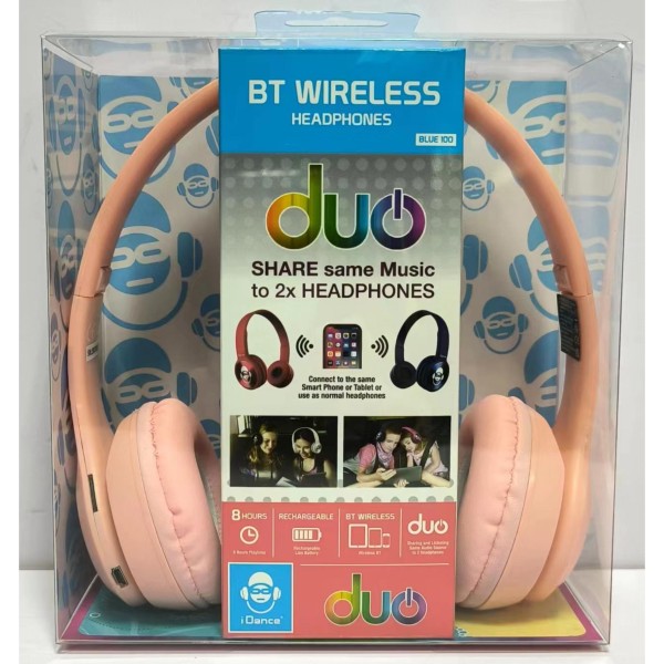 Idance Hoofdtelefoon Draadloos Roze Metal | iDance