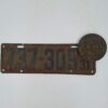 Illinois 1931 Kentekenplaat met Chicago Tax Disc - Origineel | The Dutch Pickers