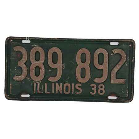 Illinois - 1938 Originele Kentekenplaat | The Dutch Pickers