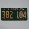 Illinois - 1943 Originele Fiberboard Kentekenplaat | The Dutch Pickers