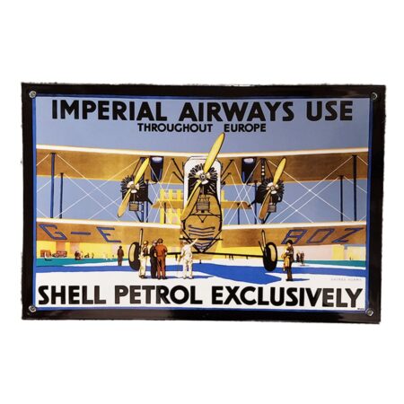 Imperial Airways Shell Petrol Emaille Bord - 38 x 25cm | Shell