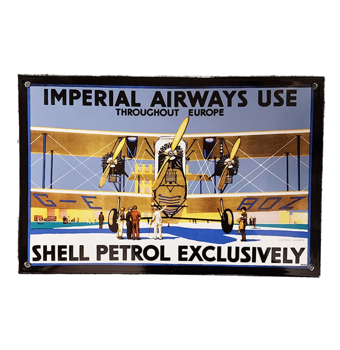 Imperial Airways Shell Petrol Emaille Bord - 38 x 25cm | Shell