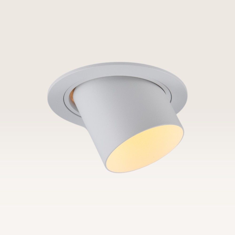 Inbouwspot Gavira bianco l - Diameter 92mm - GU10-fitting - IP20 voor binnen - Wit - Met doorlusbedrading | LUSENZ