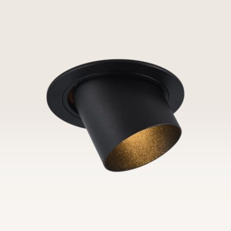 Inbouwspot Gavira nero l - Diameter 92mm - GU10-fitting - IP20 voor binnen - Zwart - Met doorlusbedrading | LUSENZ
