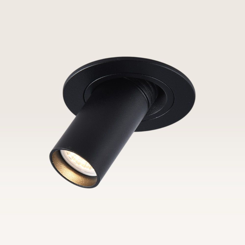 Inbouwspot Myroni nero - Diameter 67mm - Inbouwdiepte 50mm - G9-fitting - IP20 voor binnen - Zwart - Met doorlusbedrading | LUSENZ