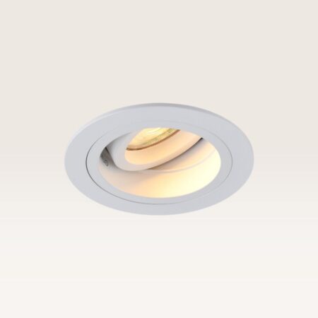 Inbouwspot Orano bianco - Diameter 92mm - Rond - GU10-fitting - IP20 voor binnen - Wit - Met doorlusbedrading | LUSENZ