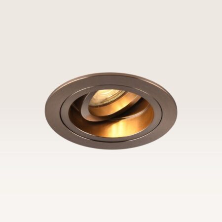 Inbouwspot Orano caramello - Diameter 92mm - Rond - GU10-fitting - IP20 voor binnen - Bruin - Met doorlusbedrading | LUSENZ