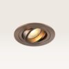 Inbouwspot Ovaro caramello - Diameter 92mm - Plat - GU10-fitting - IP20 voor binnen - Bruin - Met doorlusbedrading | LUSENZ
