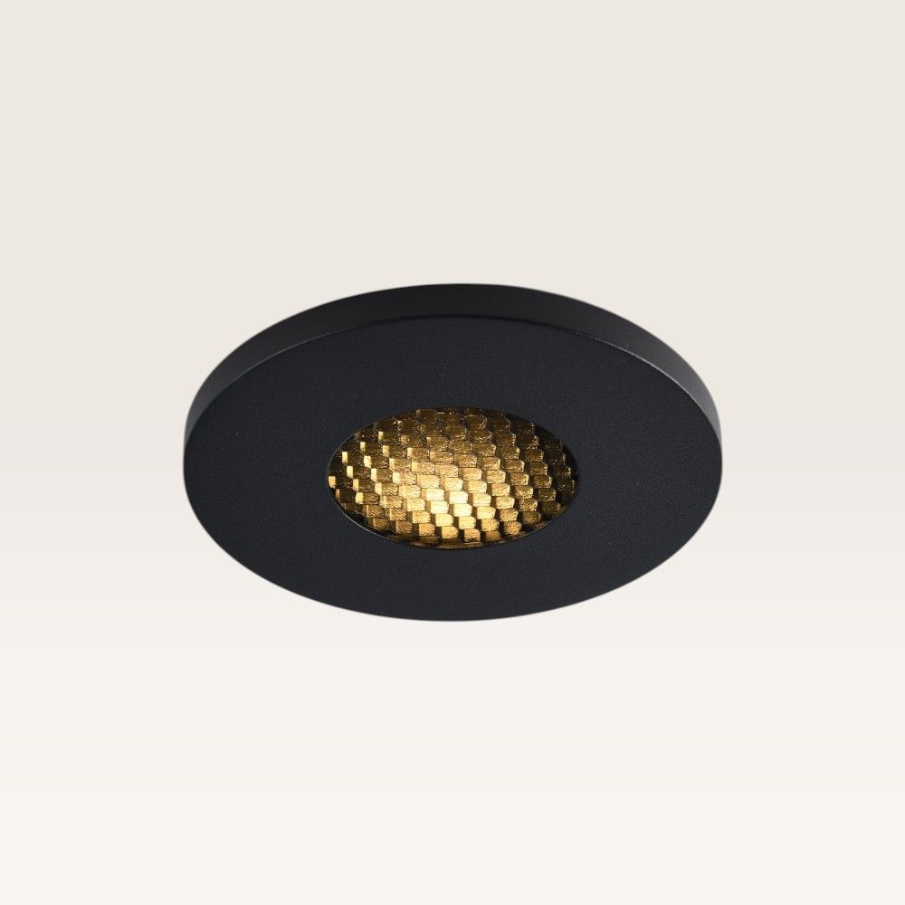 Inbouwspot Ulvion nero nova - Zaagmaat 60mm - GU10-fitting - IP20 voor binnen - Zwart - Met doorlusbedrading | LUSENZ