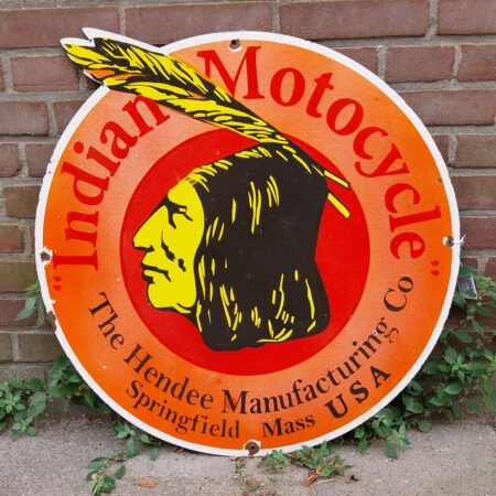 Indian Motocycles Logo Emaille Bord - Ø64cm | Indian Motorcycles