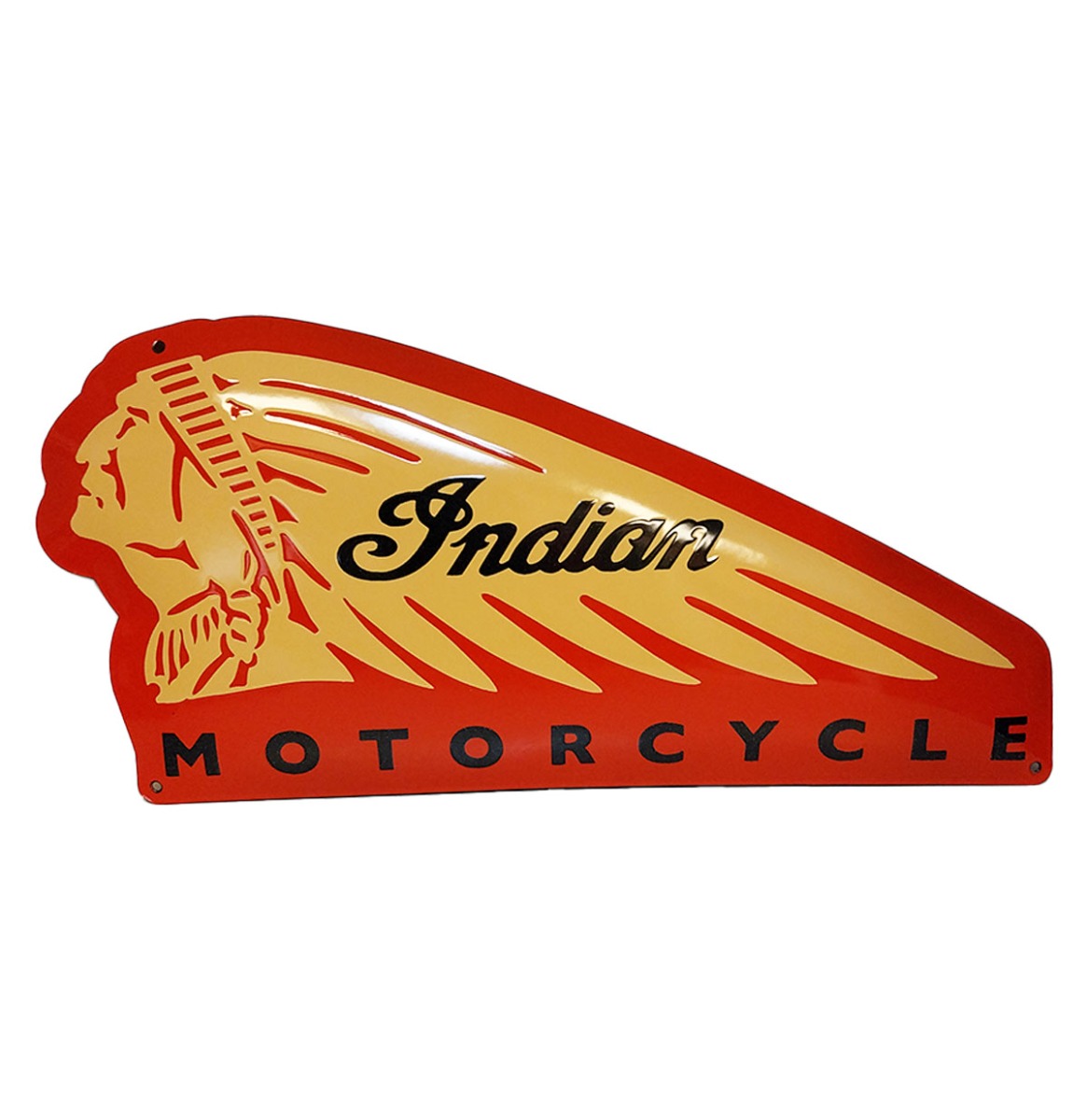 Indian Motorcycles Rood Emaille Bord - 61 x 29 cm | Indian Motorcycles