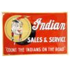 Indian Motorcycles Sales & Service Emaille Bord - 60 x 40 cm | Indian Motorcycles