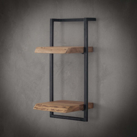 Industriële Wandplank 'Buster' dubbel 30cm | LifestyleFurn