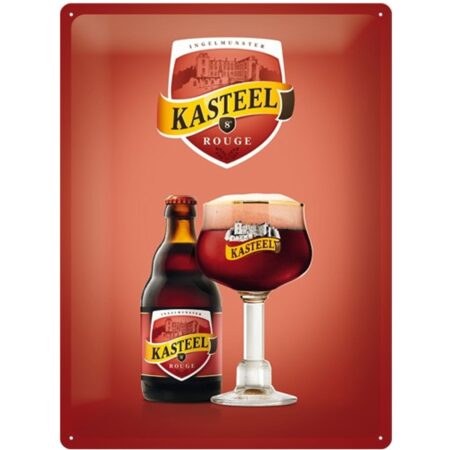 Ingelmunster Kasteel Rouge Bier Metalen Bord 30 x 40 cm | Nostalgic Art