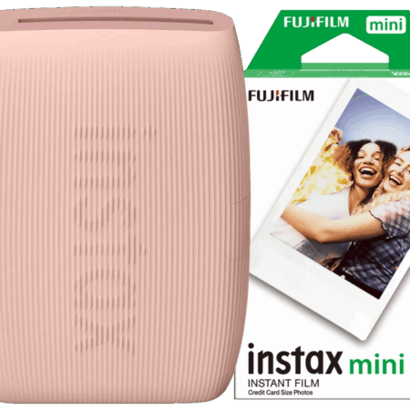 Instax Mini Link 3 Rose Pink + Fujifilm Instax Mini Colorfilm Glossy (20 stuks)