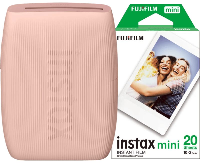 Instax Mini Link 3 Rose Pink + Fujifilm Instax Mini Colorfilm Glossy (20 stuks)