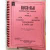 Instruction Manual - Rock-Ola Jukebox Model 1478 & 1485 | Rock-Ola