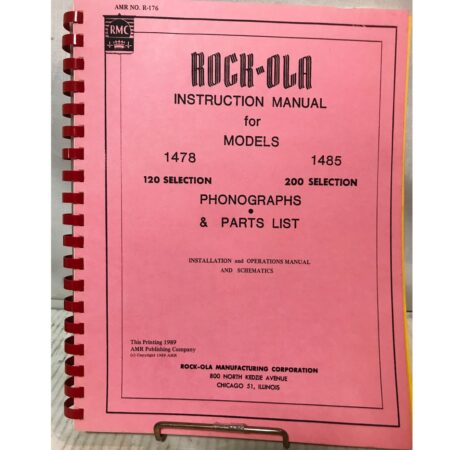 Instruction Manual - Rock-Ola Jukebox Model 1478 & 1485 | Rock-Ola