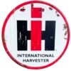 International Harvester Logo XXL Rond Metalen Wandbord 90 cm - Relief | Fiftiesstore