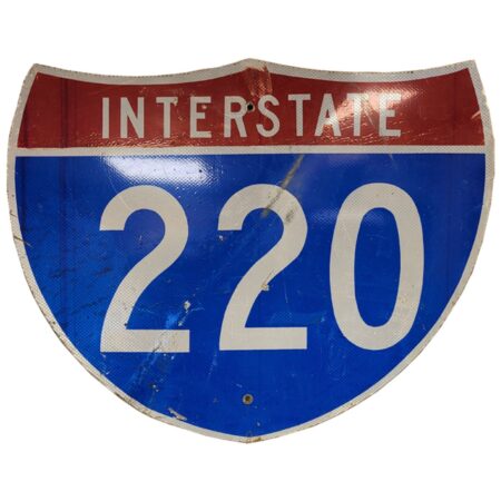 Interstate 220 Straatbord - Origineel - 76 x 61 cm | The Dutch Pickers