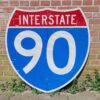 Interstate 90 Verkeersbord - 92 x 92cm - Origineel | The Dutch Pickers