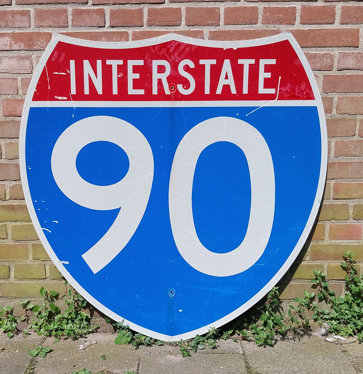 Interstate 90 Verkeersbord - 92 x 92cm - Origineel | The Dutch Pickers