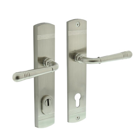 Intersteel Achterdeurbeslag Helena profielcilindergat 92mm met kerntrekbeveiliging mat nikkel | Intersteel