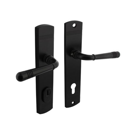 Intersteel Achterdeurbeslag Helena profielcilindergat 92mm met kerntrekbeveiliging zwart | Intersteel