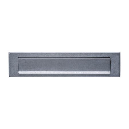 Intersteel Briefplaat 340x75mm met klep/regenrand - PVD RVS getrommeld | Intersteel