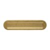 Intersteel Briefplaat ovaal 340x80mm met klep/regenrand - PVD messing getrommeld | Intersteel