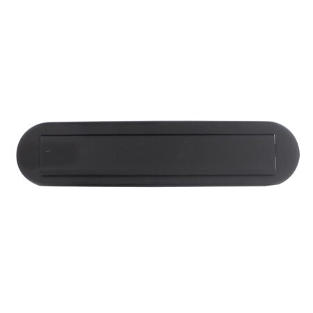 Intersteel Briefplaat ovaal 340x80mm met klep/regenrand - RVS/mat zwart | Intersteel