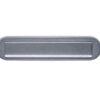 Intersteel Brievenbus ovaal met klep en regenrand getrommeld RVS | Intersteel