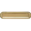 Intersteel Brievenbus ovaal met klep/regenrand PVD messing | Intersteel