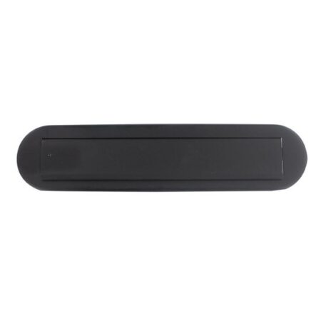 Intersteel Brievenbus ovaal met klep/regenrand RVS zwart | Intersteel