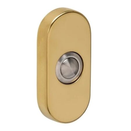 Intersteel Deurbel drukker ovaal verdekt PVD messing | Intersteel
