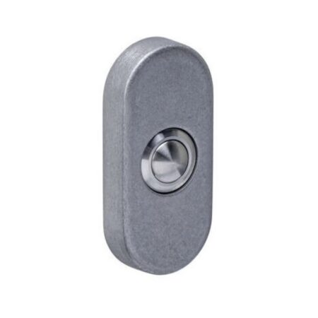 Intersteel Deurbel ovaal 65x30x10mm verdekt rvs getrommeld | Intersteel
