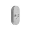 Intersteel Deurbel ovaal verdekt 65x30x10 mm geborsteld RVS | Intersteel