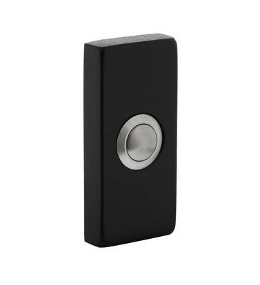 Intersteel Deurbel rechthoekig 65x30x10 mm verdekt RVS zwart | Intersteel