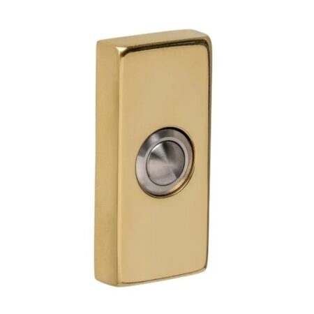 Intersteel Deurbel rechthoekig 65x30x10mm verdekt PVD messingkleur | Intersteel