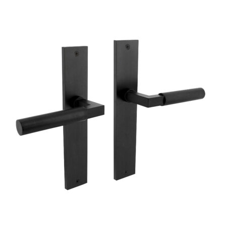Intersteel Deurklink Bau-Stil op schild in mat zwart | Intersteel