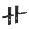 Intersteel Deurklink Bau-Stil op schild met profielcilindergat 72mm mat zwart | Intersteel
