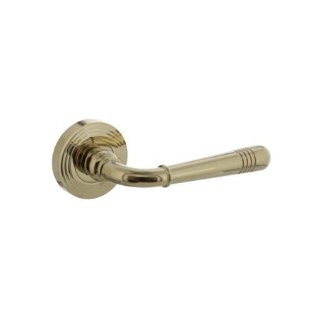 Intersteel Deurklink Helena op rozet 55x10 mm messing gelakt | Intersteel