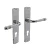 Intersteel Deurklink Helena op schild profielcilindergat 55mm chroom | Intersteel